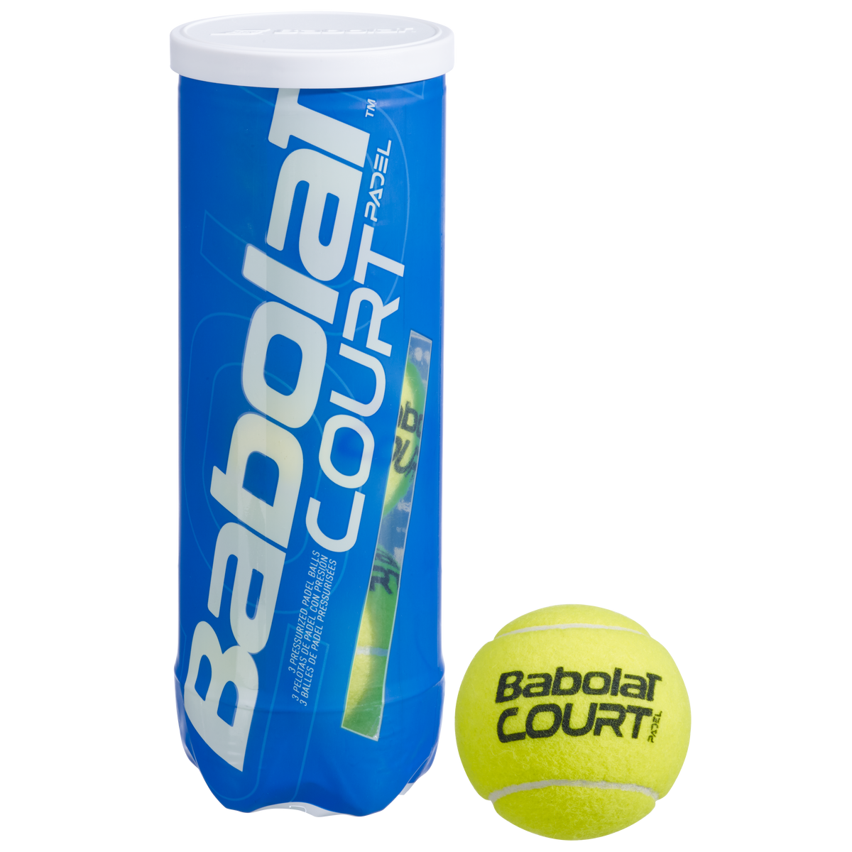 Babolat Court Padel Balls - 3 tubes of 3 balls