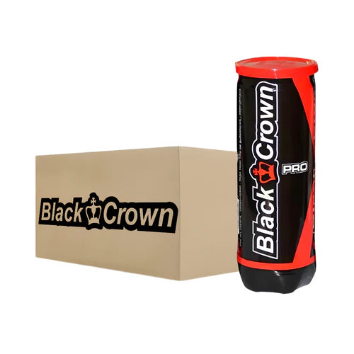 Box of 24 tubes of Black Crown Pro Padel Balls