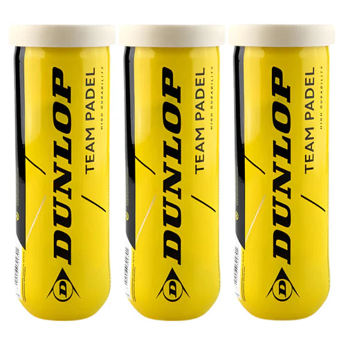 Triple Pack Dunlop TEAM PADEL | 3 Tubes of 3 Balls