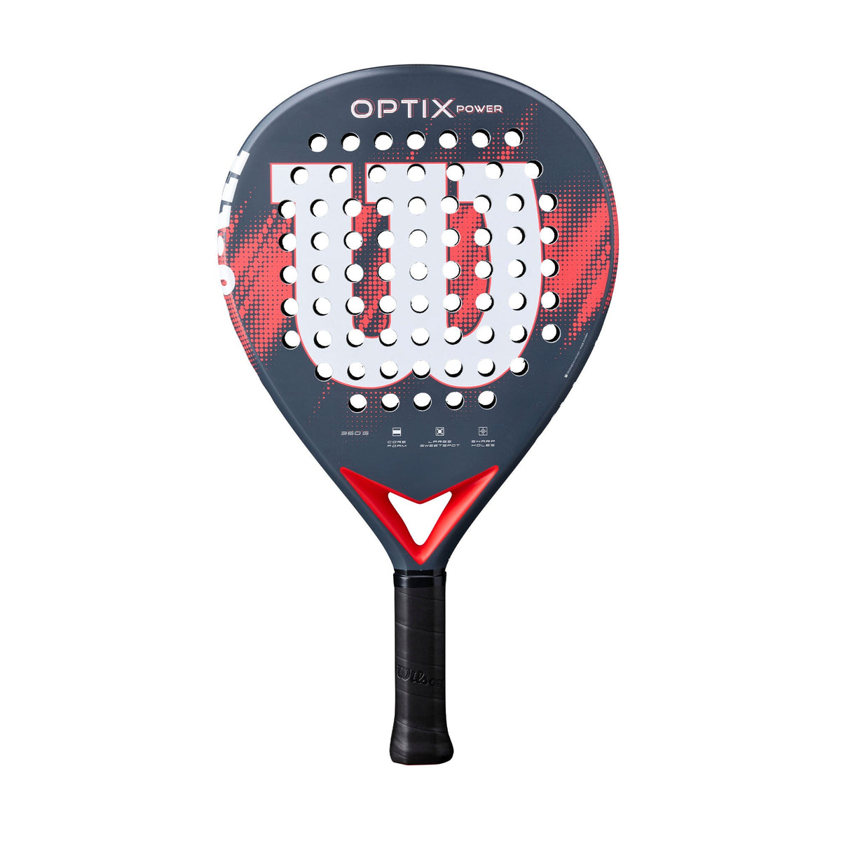 Wilson Optix V2 Power padel racket red, front view