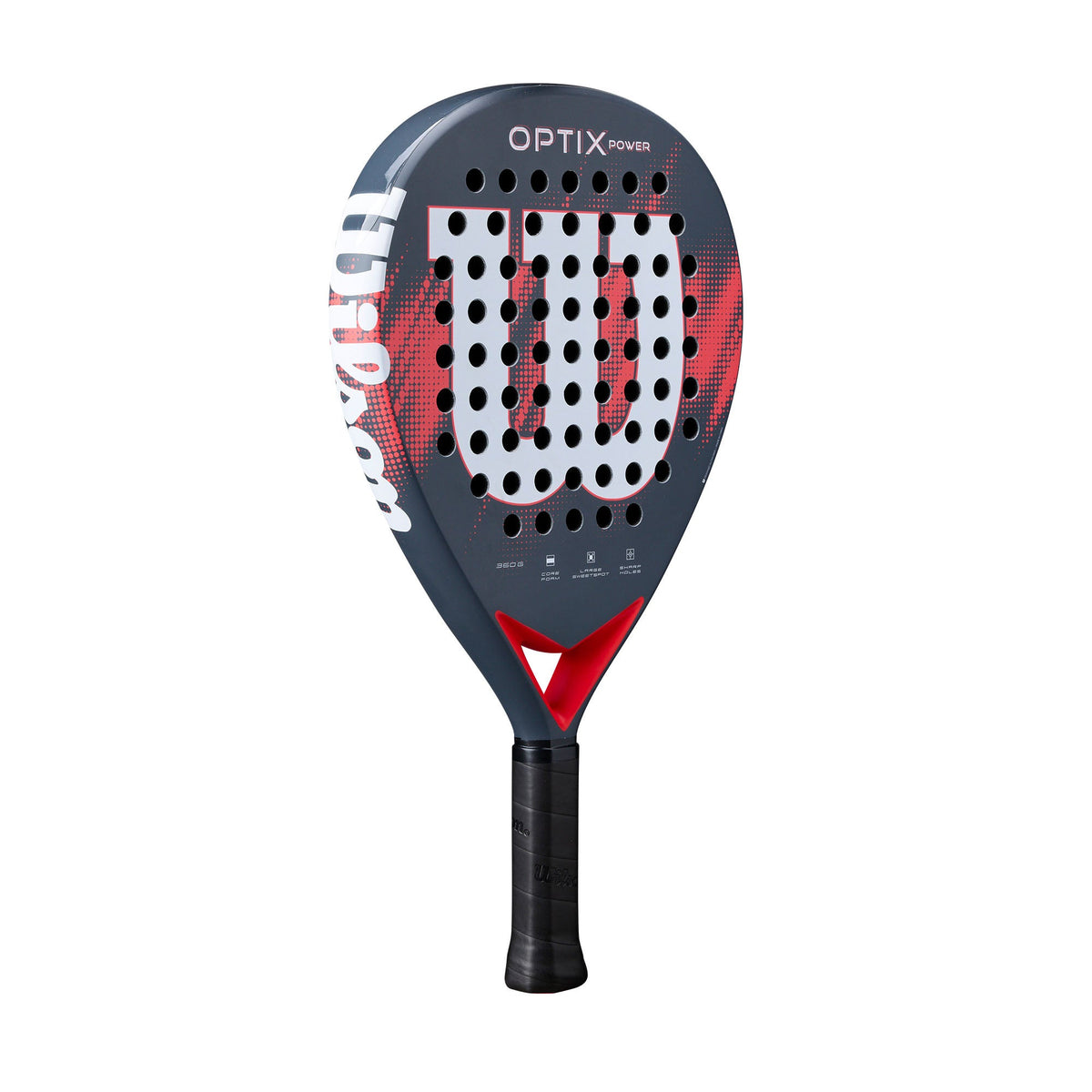 Wilson Optix V2 Power padel racket red, back view