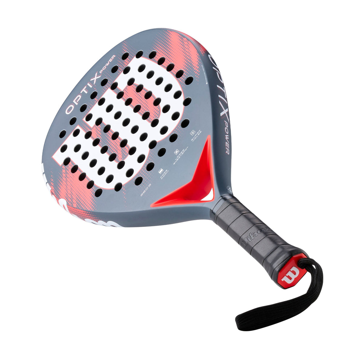 Wilson Optix V2 Power padel racket red, handle detail