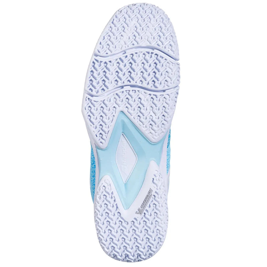 Babolat Sensa Women's Padel Shoes Sky Blue/Tigerlily - sole view
