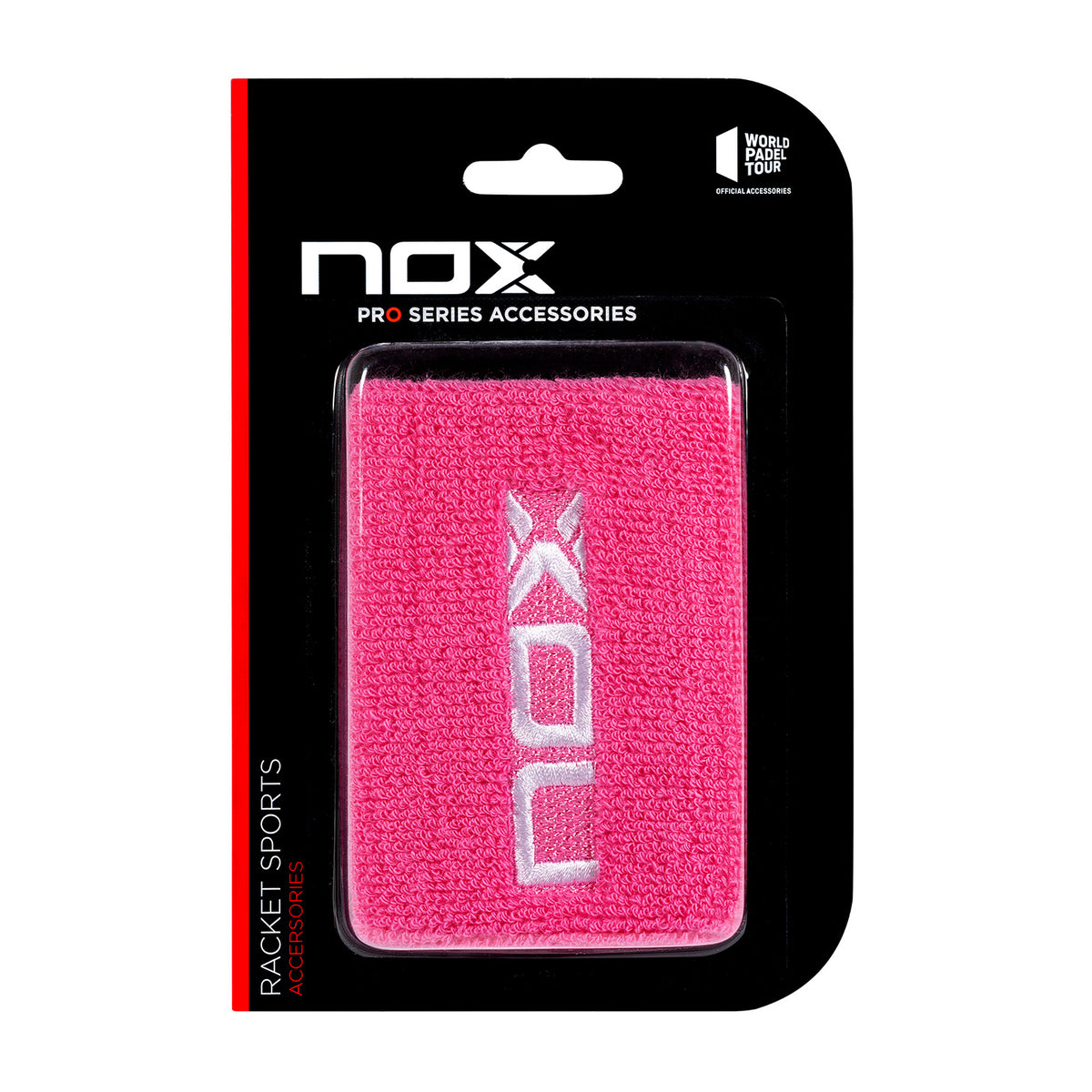 NOX sport wristbands Pink/White (Pair)